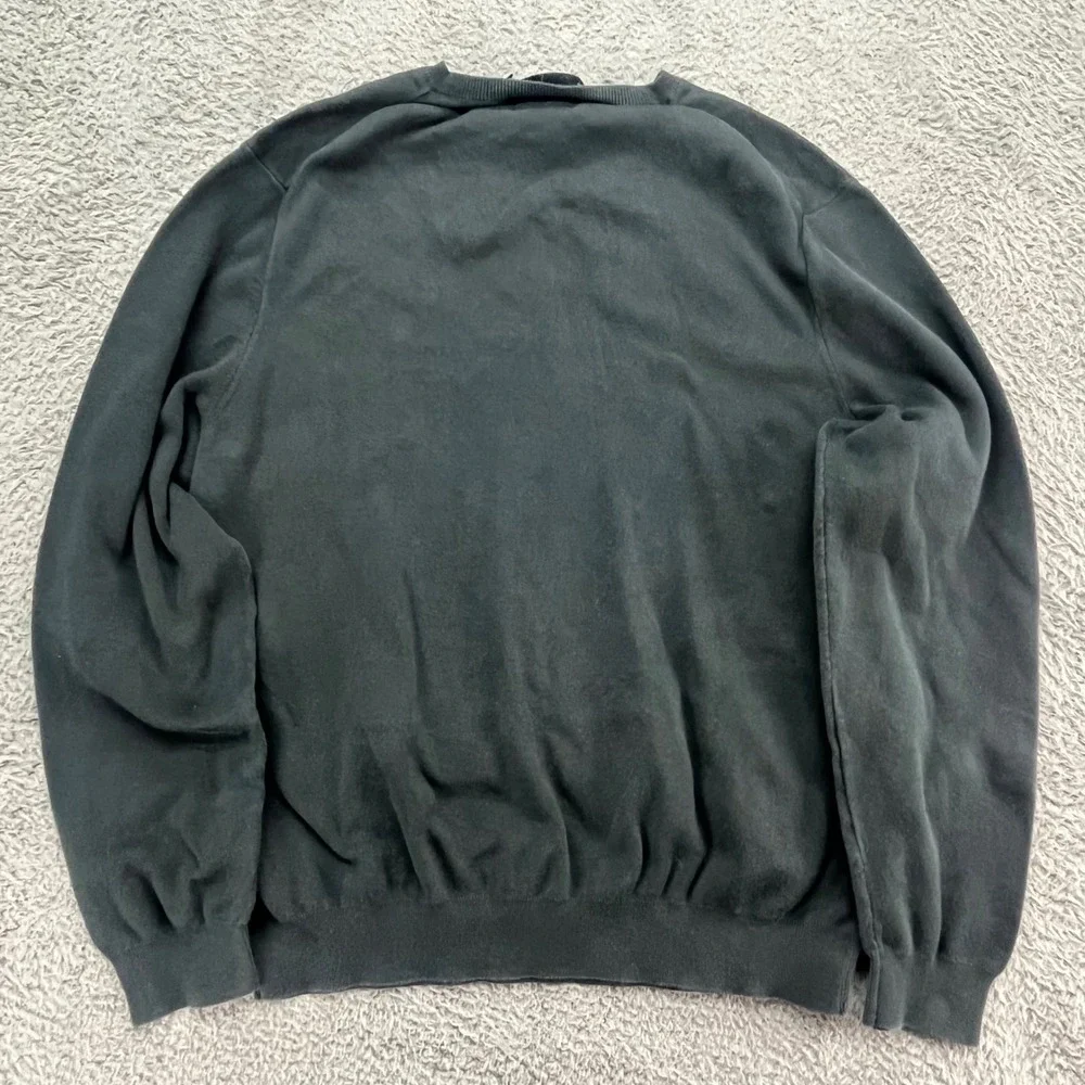 Polo Ralph Lauren Men's V-Neck‎ Sweater Black Purple Pony Logo Pima Cotton XL